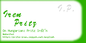 iren pritz business card